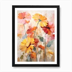 Fall Flower Painting Gerbera Daisy 1 Art Print