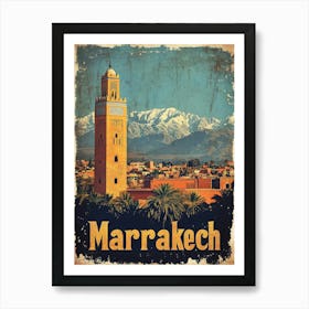 Aihrgdesign A Vintage Travel Poster Of Marrakech 2 Art Print