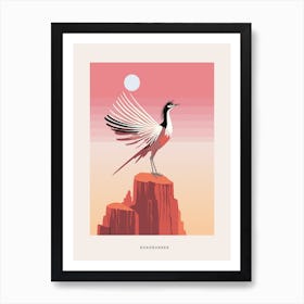 Minimalist Roadrunner 1 Bird Poster Art Print