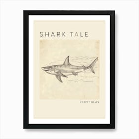 Carpet Shark Vintage Illustration 2 Poster Art Print
