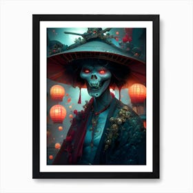 Asian Skeleton Art Print