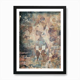 African Ethnic Tribal Illustration Art 09 Art Print