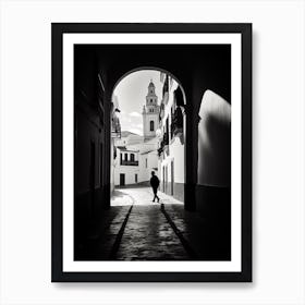 Jerez De La Frontera, Spain, Black And White Analogue Photography 1 Art Print