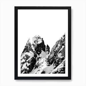 Black And White Mountain 2 Art Print