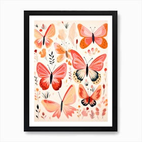 Watercolor Butterflies 15 Art Print