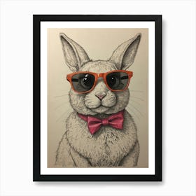 Bunny In Sunglasses Art Print