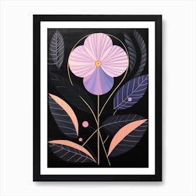 Lilac 4 Hilma Af Klint Inspired Flower Illustration Art Print