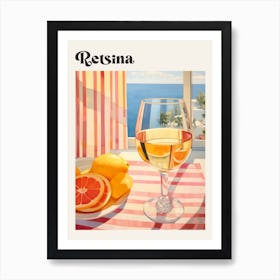 Retsina Retro Cocktail Poster Art Print