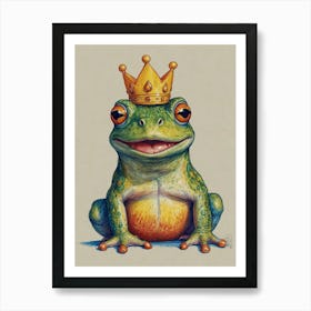 Frog King Art Print