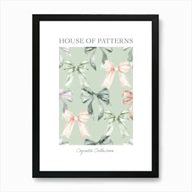 Pale Bows 3 Pattern Poster Art Print