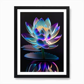 American Lotus Holographic 7 Art Print