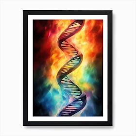 Dna Art Abstract Painting 4 Art Print