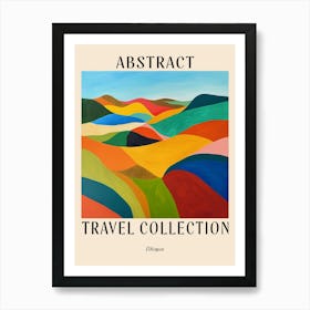 Abstract Travel Collection Poster Ethiopia 1 Art Print