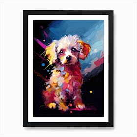 Cute Dog color splash painting Art Print