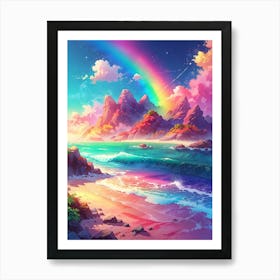 Rainbow Beach Art Print