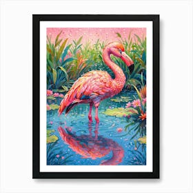 Pink Flamingo 3 Art Print