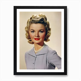 Anne Baxter Retro Collage Movies Art Print