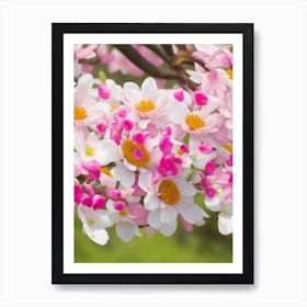 Pink Cherry Blossoms - Pink Cherry Blossoms Stock Videos & Royalty-Free Footage Art Print