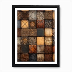 Antique Tile Background Art Print