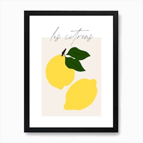 Les Citrons - Lemon Print 1 Art Print