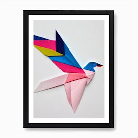 Swan Origami Bird Art Print