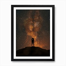 Her Lion, His Wolf Art Print