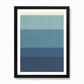 Minimalist Abstract Sea - A01 Art Print