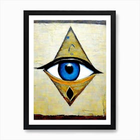 Eye Of Horus, Symbol, Third Eye Rothko Neutral Art Print