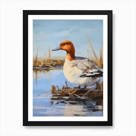 Bird Painting Canvasback 4 Art Print