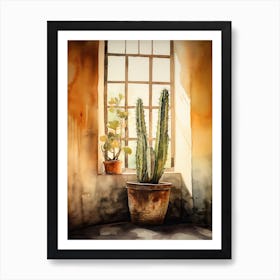 Saguaro Cactus Window 2 Art Print