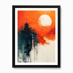 Asian Sunset Art Print