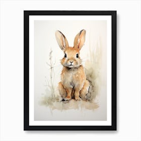 Bunny Drawing Rabbit Prints Watercolour 4 Art Print