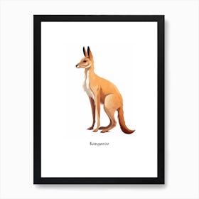 Kangaroo 2 Kids Animal Poster Art Print