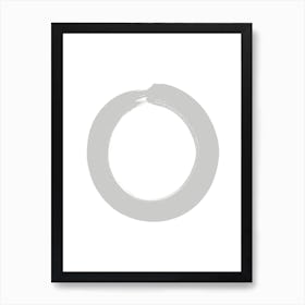 Grey O Art Print