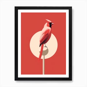 Minimalist Cardinal Illustration Art Print