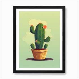 Peyote Cactus Illustration 1 Art Print