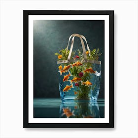 Goldfish In A Shopping Bag Art Print