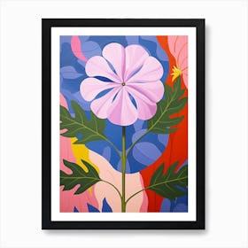 Phlox 3 Hilma Af Klint Inspired Pastel Flower Painting Art Print