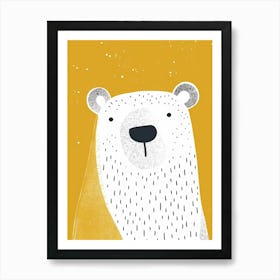 Yellow Polar Bear 1 Art Print