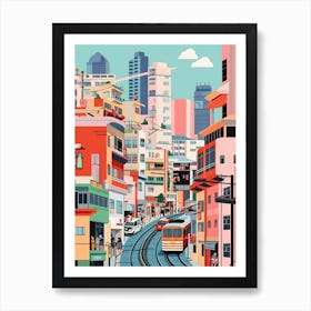 Hong Kong Travel Illustration Art Print