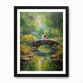 A Painting Of A Dog In Shanghai Botanical Garden, China In The Style Of Impressionism 02 Art Print