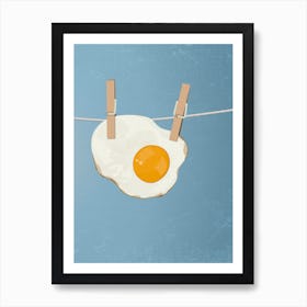 Fried Egg Laundry Art Print