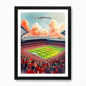 Liverpool Travel Retro Vintage V 05 Art Print