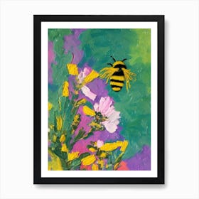 Lilac Bee Art Print