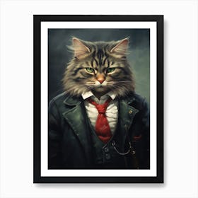 Gangster Cat American Bobtail 2 Art Print