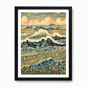 William Morris Waves And Flowers Poster