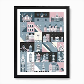 Amsterdam City Pattern Art Print