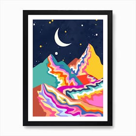 Chromatic Peaks Art Print