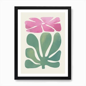 Watercolor Pink Floral Art Print