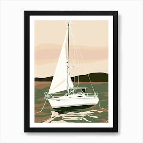 Sailboat — Stock Vector 1 Art Print